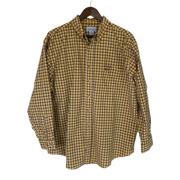 Carhartt Yellow Plaid Button Down - XL - Picture 1 of 5